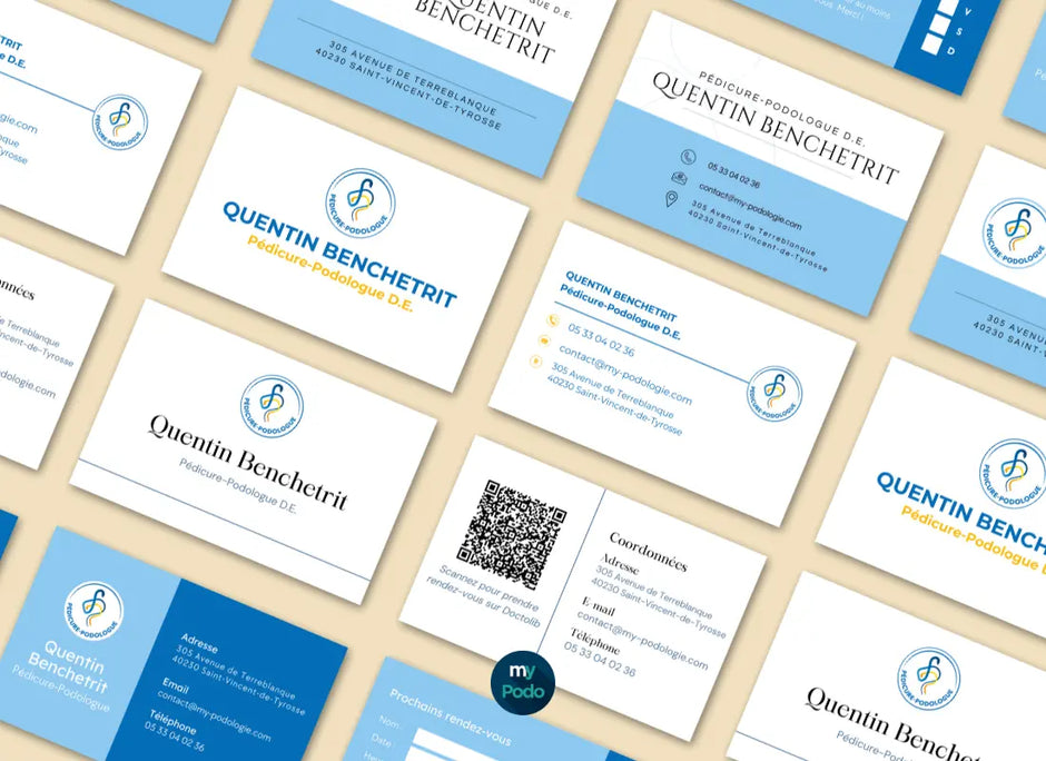 Des-cartes-de-visite-professionnelles-pour-pédicures-podologues My Podologie