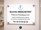 Plaques professionnelles personnalisables pour pédicures-podologues