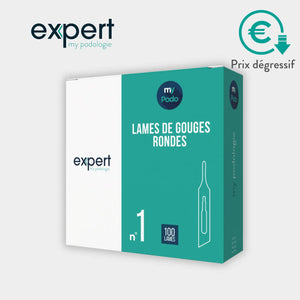 100 Lames de gouges stériles - Rondes - Expert by My Podologie Expert 
