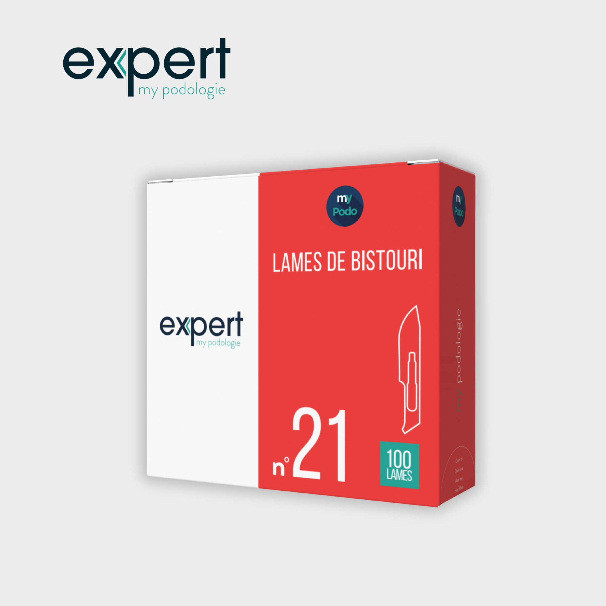 100 hojas de bisturí esterilizadas - Expert by My Podologie