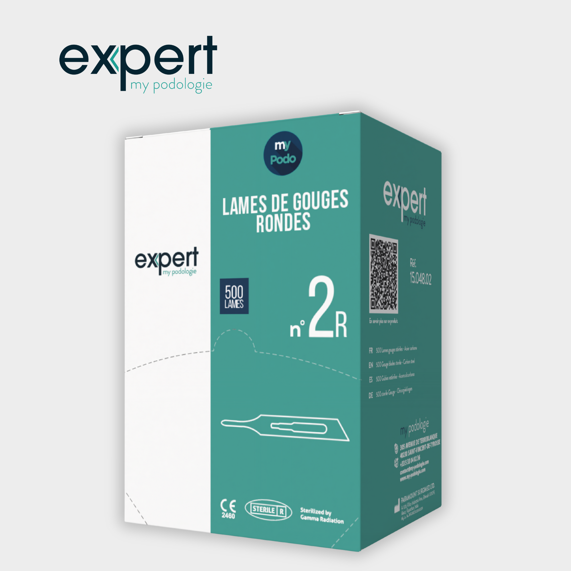 Caja de 500 hojas de gubia redondas - Expert de My Podologie