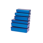 Caja de instrumentos de aluminio azul.