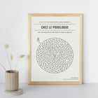 Póster decorativo laberinto - Sala de espera para consultorio de pedicura-podología