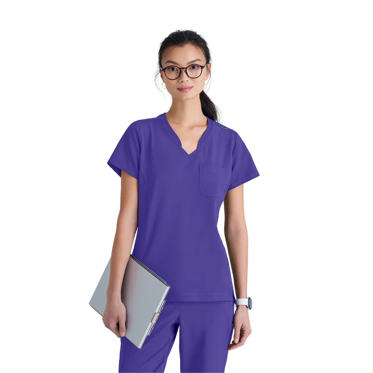 Alba - Tunique col V - Femme - Grey’s Anatomy Evolve Grey’s Anatomy  Raisin / XL