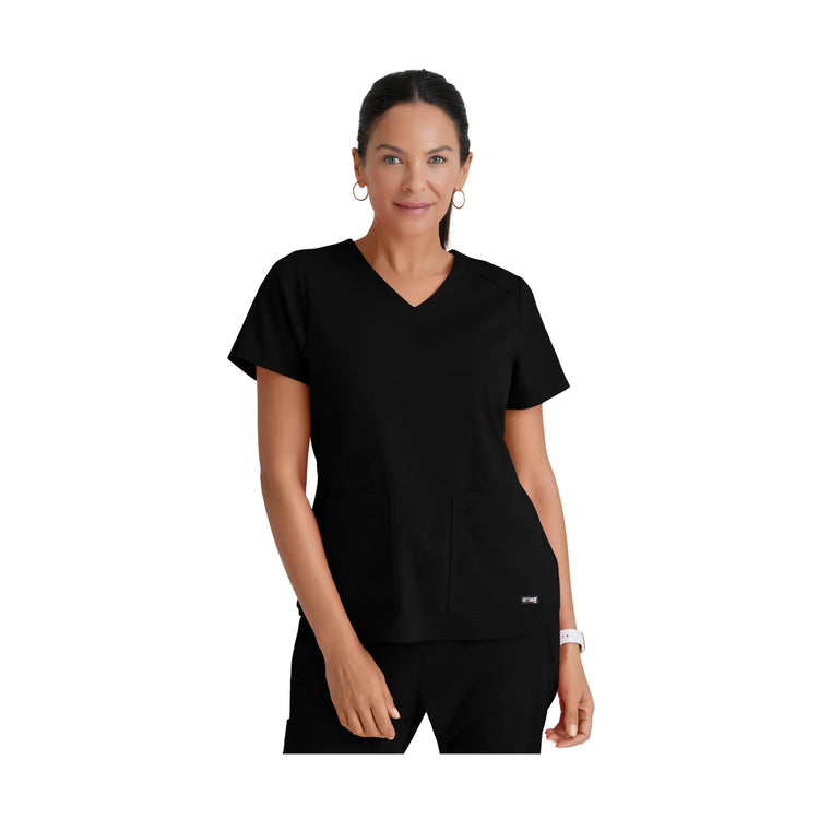 Aura - Tunique col V - Femme - Grey’s Anatomy Stretch Grey’s Anatomy  Noir / XL