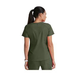 Aura - Túnica con cuello en V - Mujer - Grey's Anatomy Stretch Grey's Anatomy 