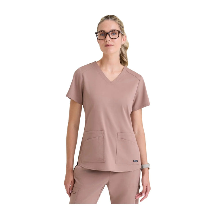 Aura - Túnica con cuello en V - Mujer - Grey's Anatomy Stretch Grey's Anatomy 