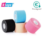 Cinta adhesiva elástica - 5cm x 5m - 5 colores - K-Tape