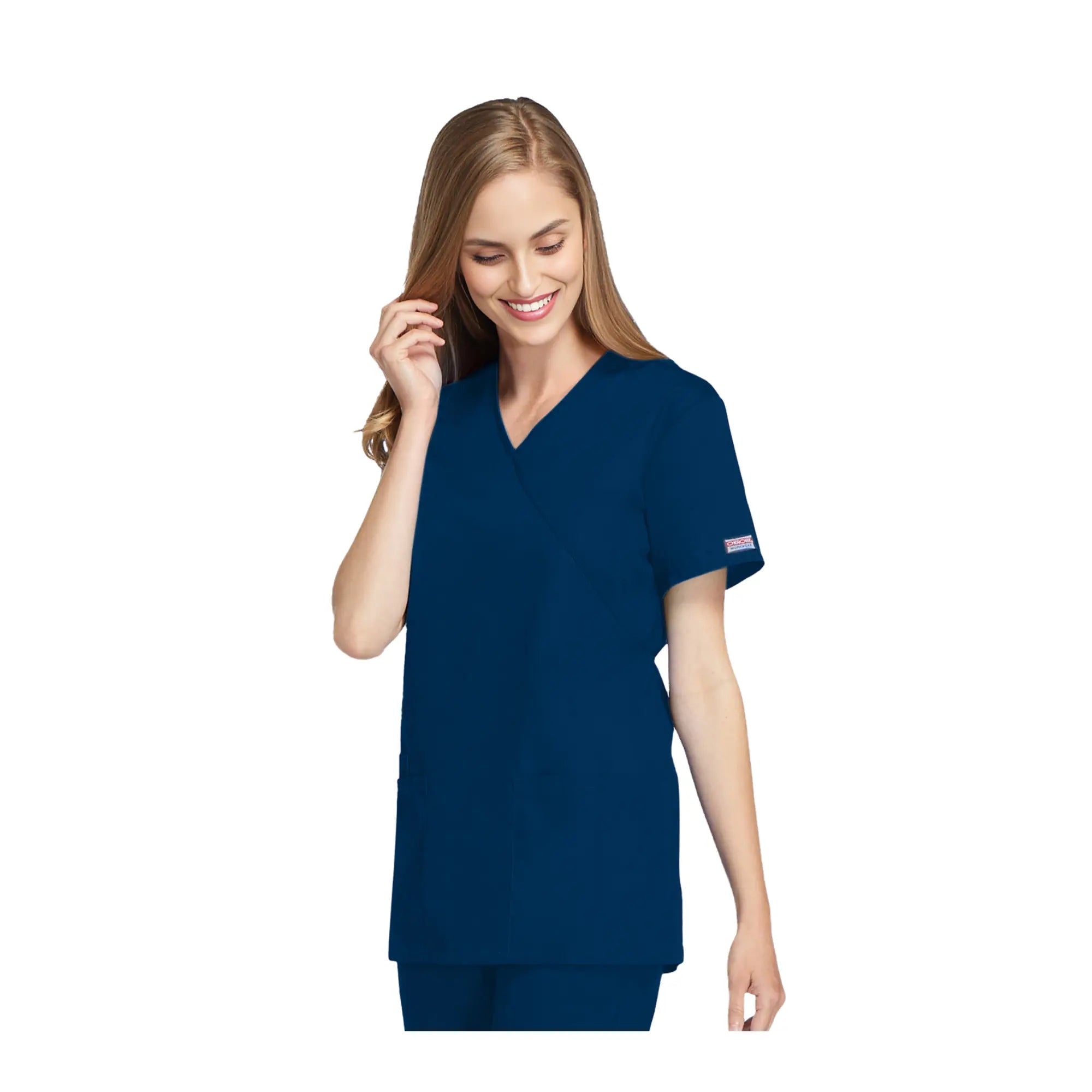 Bayona - Túnica Médica - Efecto Envoltura - Manga Corta - Mujer - 72 cm - Cherokee Cherokee Authentic Workwear 