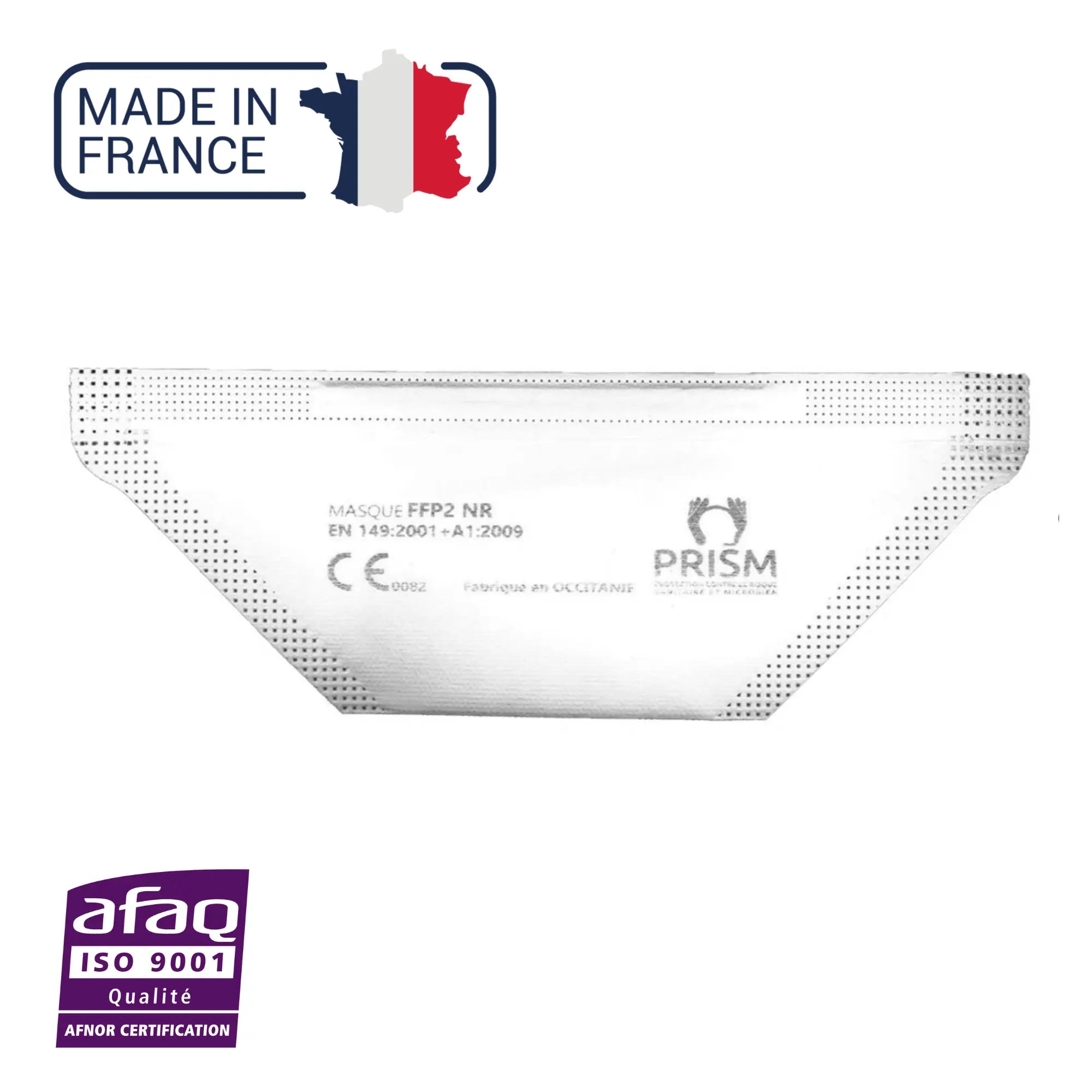 Boite de 30 masques FFP2 blancs - Fabriqués en France - Prism Prism 