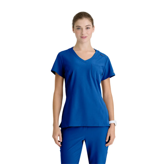 Dignity - Túnica con cuello en V - Mujer - Skechers SKECHERS  Royal Blue / XL