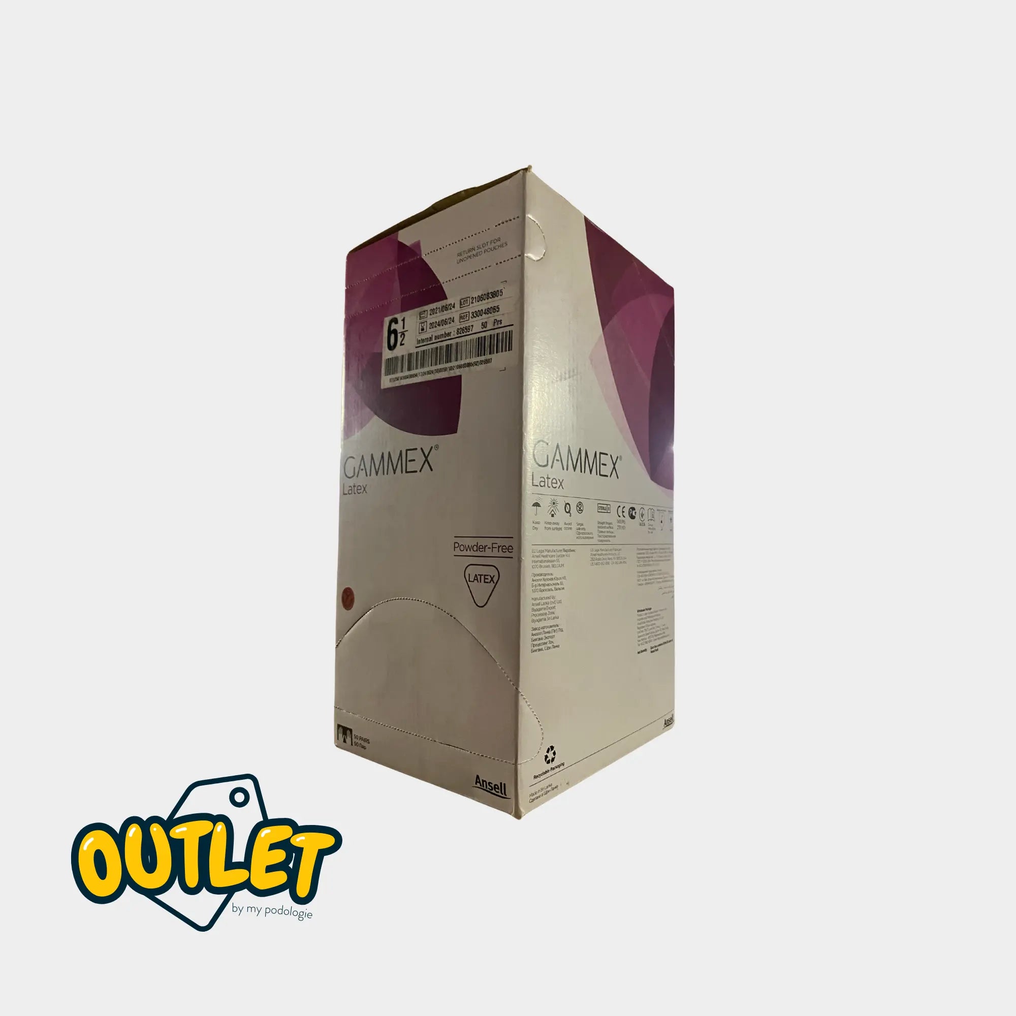 Guantes quirúrgicos de látex Gammex - Talla 6 o 6/1/2 - Caja de 50 pares // Liquidación Liquidación 