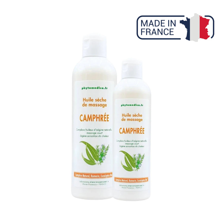 Aceite de masaje seco - Alcanfor - dos capacidades - Phytomeda Laboratoires Phytomedica 