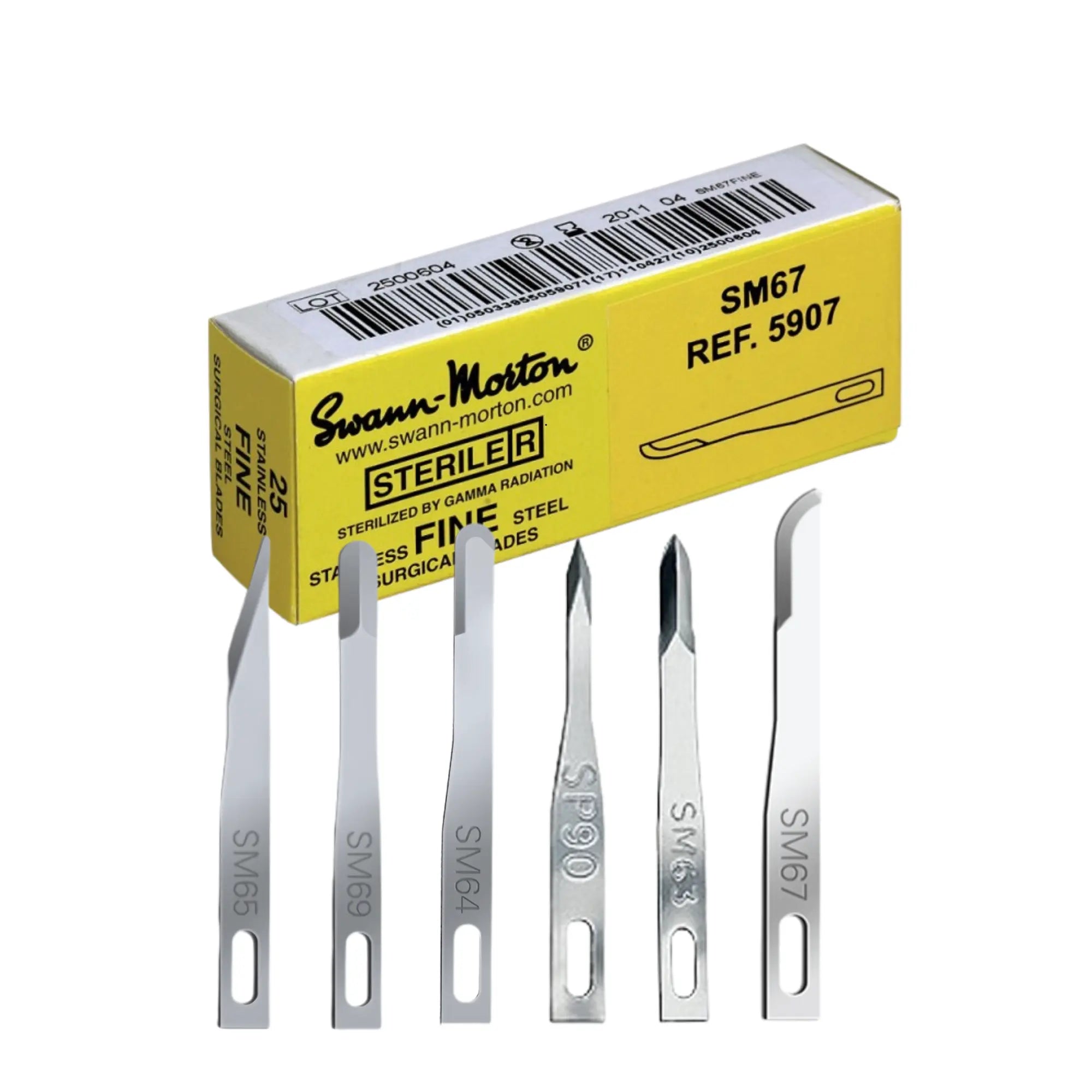 Lames chirurgicales Fines - stériles - Boîte de 25  - Plusieurs formats - Swann-Morton Swann-Morton 