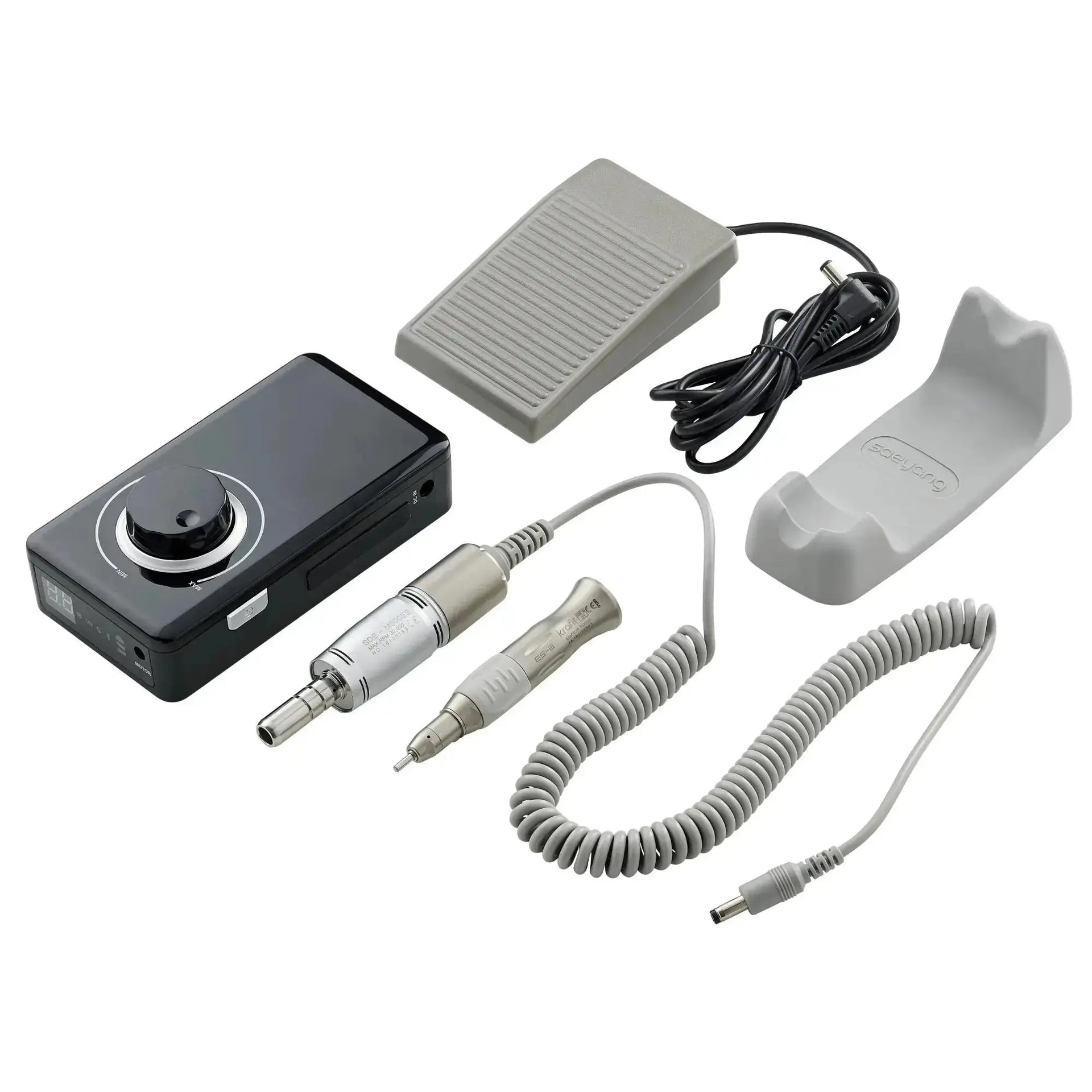 Micromotor portátil PODO38S - Negro - 30.000 rpm - Con pieza de mano extraíble