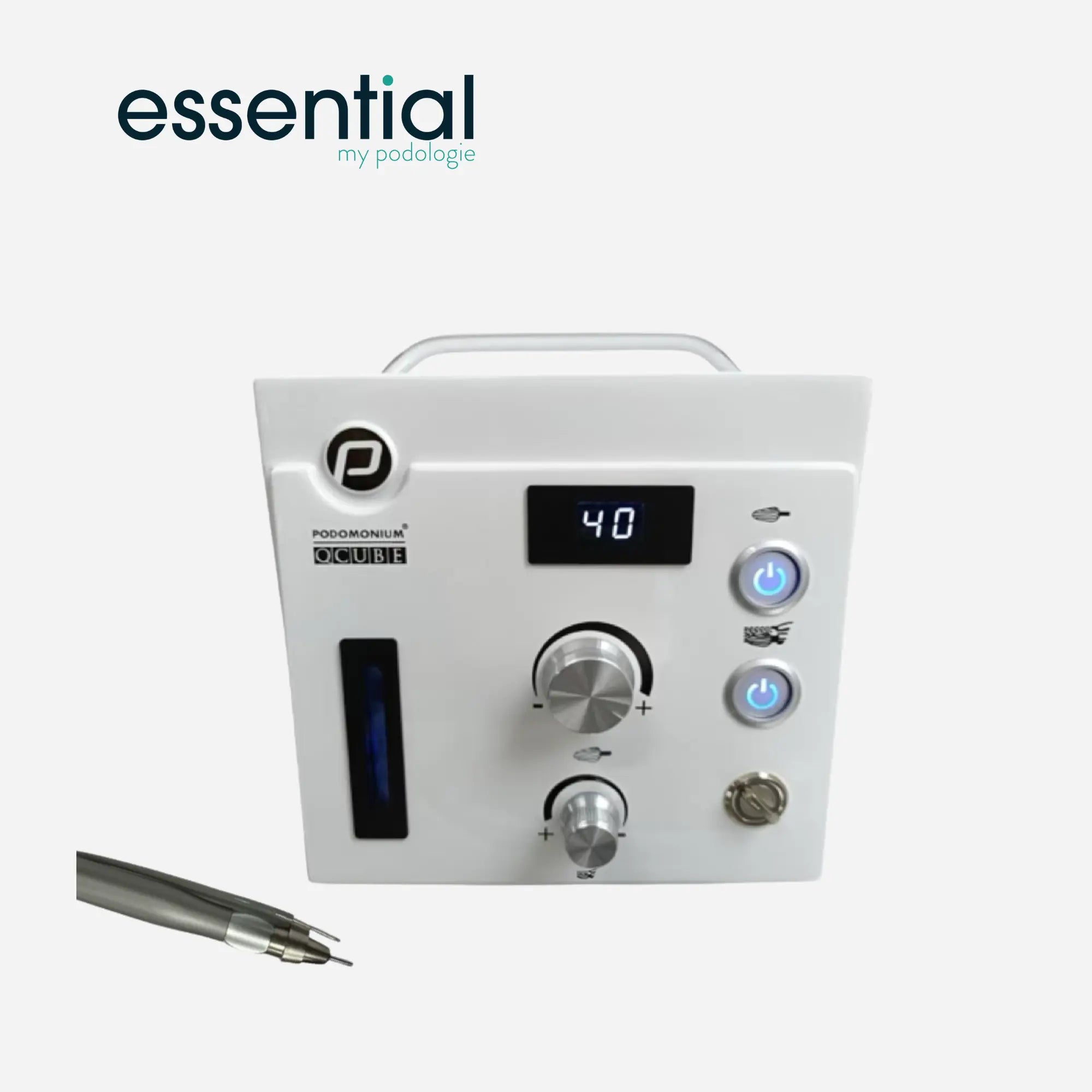Moteur de Pédicure Podomonium QCube - Spray d'eau - 40 000 tpm - Essential My Podologie Essential 