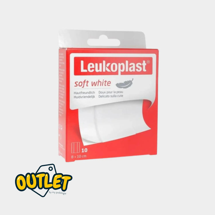 Leukoplast Soft White dressing - 8x10 cm - pre-cut strips // Clearance Clearance 