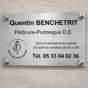 Plaque professionnelle Pédicure-Podologue personnalisable My Podologie 