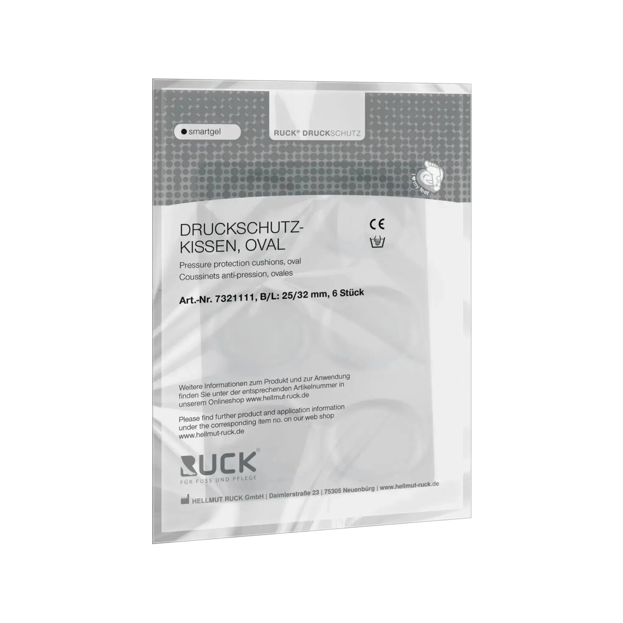 Protección smartgel autoadhesiva - forma ovalada - 6 piezas - Ruck Ruck 