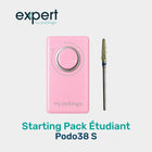 Pack inicial para estudiantes “Cuidados en casa” - 1 micromotor Podo38S rosa + 1 cortaúñas de carburo de tungsteno