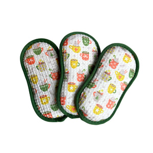 Tampon de nettoyage réutilisable - 3 pièces - plusieurs coloris - My Podologie My Podologie  Vert